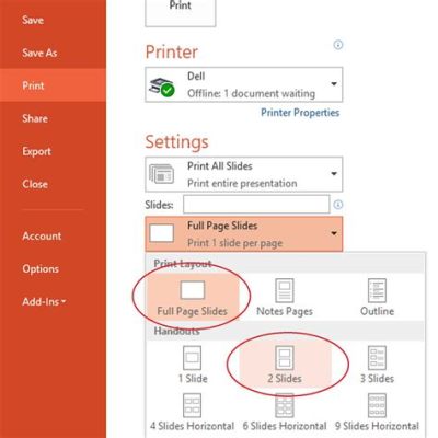 how to print in powerpoint and why is it important to know the different print settings?